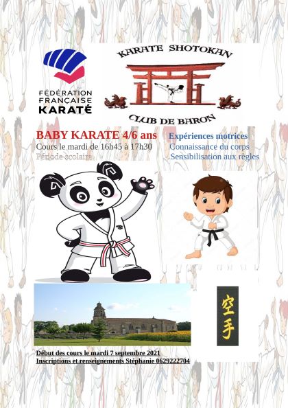 affiche baby karate
